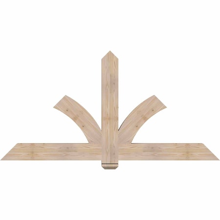 Ekena Millwork Redmond Smooth Timber Gable Bracket, Douglas Fir, 72"W x 36"H x 3 1/2"D x 5 1/2"F, 12/12 Pitch GBW072X36X0406RED00SDF